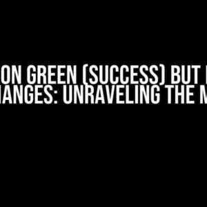 GH-Action Green (Success) but Doesn’t Push Changes: Unraveling the Mystery