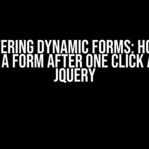 Mastering Dynamic Forms: How to Reload a Form after One Click Again in jQuery