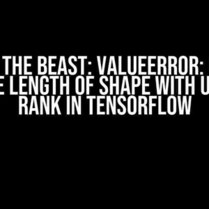 Taming the Beast: ValueError: Cannot Take the Length of Shape with Unknown Rank in Tensorflow